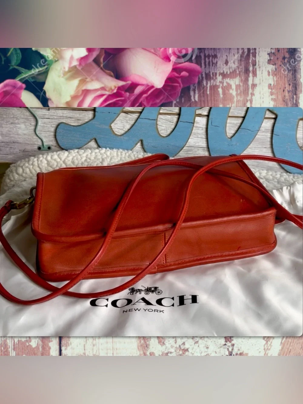 VINTAGE COACH NEW YORK CITY BASIC BAG in RED 9455 - Picture 10 of 16